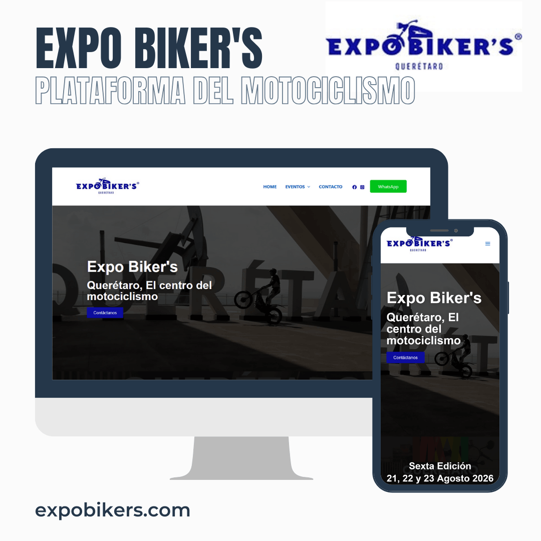 Proyecto Diseño de página web terminada entregada Cliente Expo Biker's Querétaro