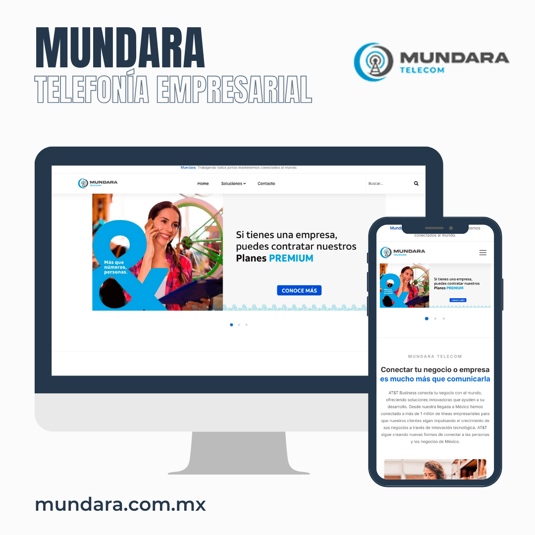 Proyecto Diseño de página web terminada entregada Cliente Mundara Querétaro